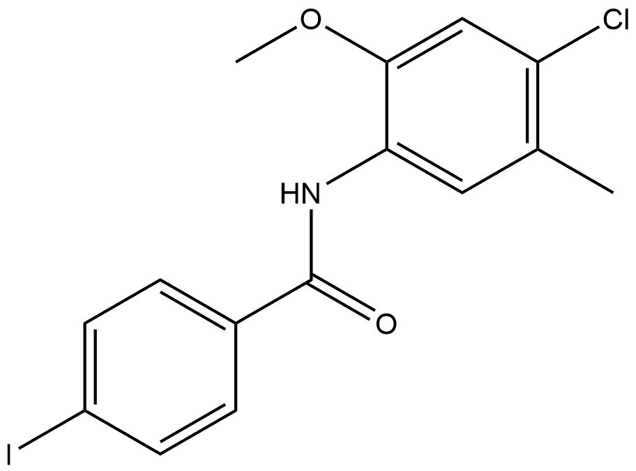 N-(4-Chloro-2-methoxy-5-methylphenyl)-4-iodobenzamide 结构式