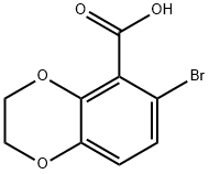 6-Bromo-2,3-dihydro-benzo[1,4]dioxine-5-carboxylic acid 结构式