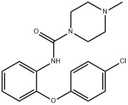 1-Piperazinecarboxamide, N-[2-(4-chlorophenoxy)phenyl]-4-methyl-,69478-73-5,结构式
