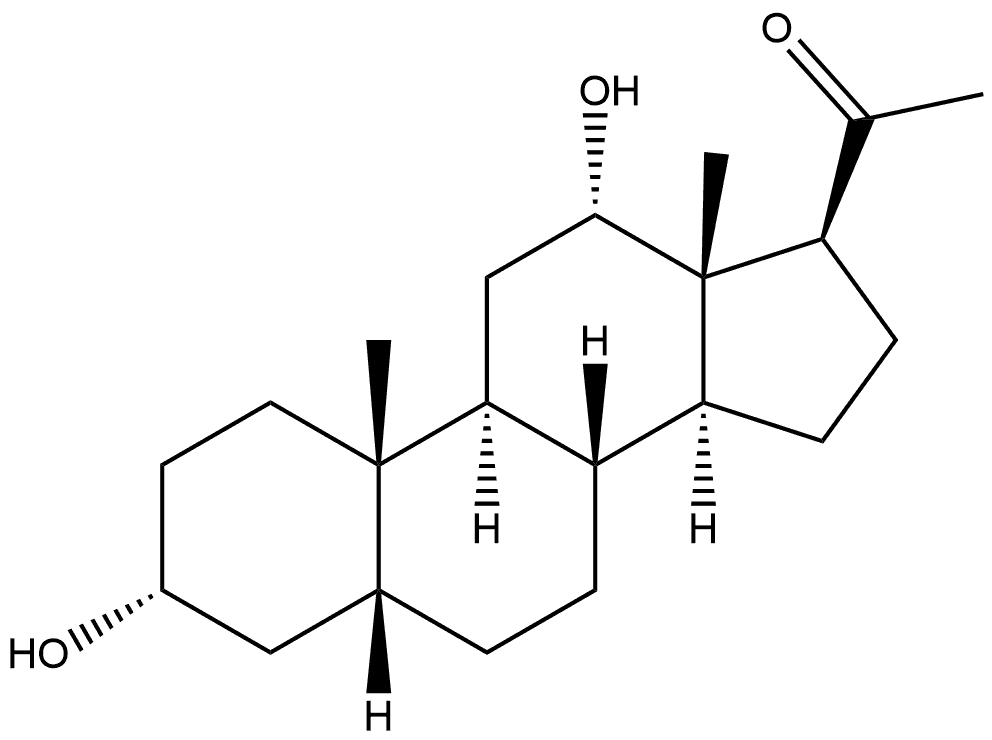 Pregnan-20-one, 3,12-dihydroxy-, (3α,5β,12α)- Structure