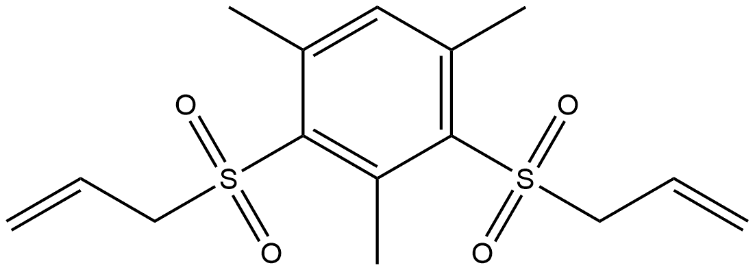 1,3,5-Trimethyl-2,4-bis(2-propen-1-ylsulfonyl)benzene,695165-83-4,结构式