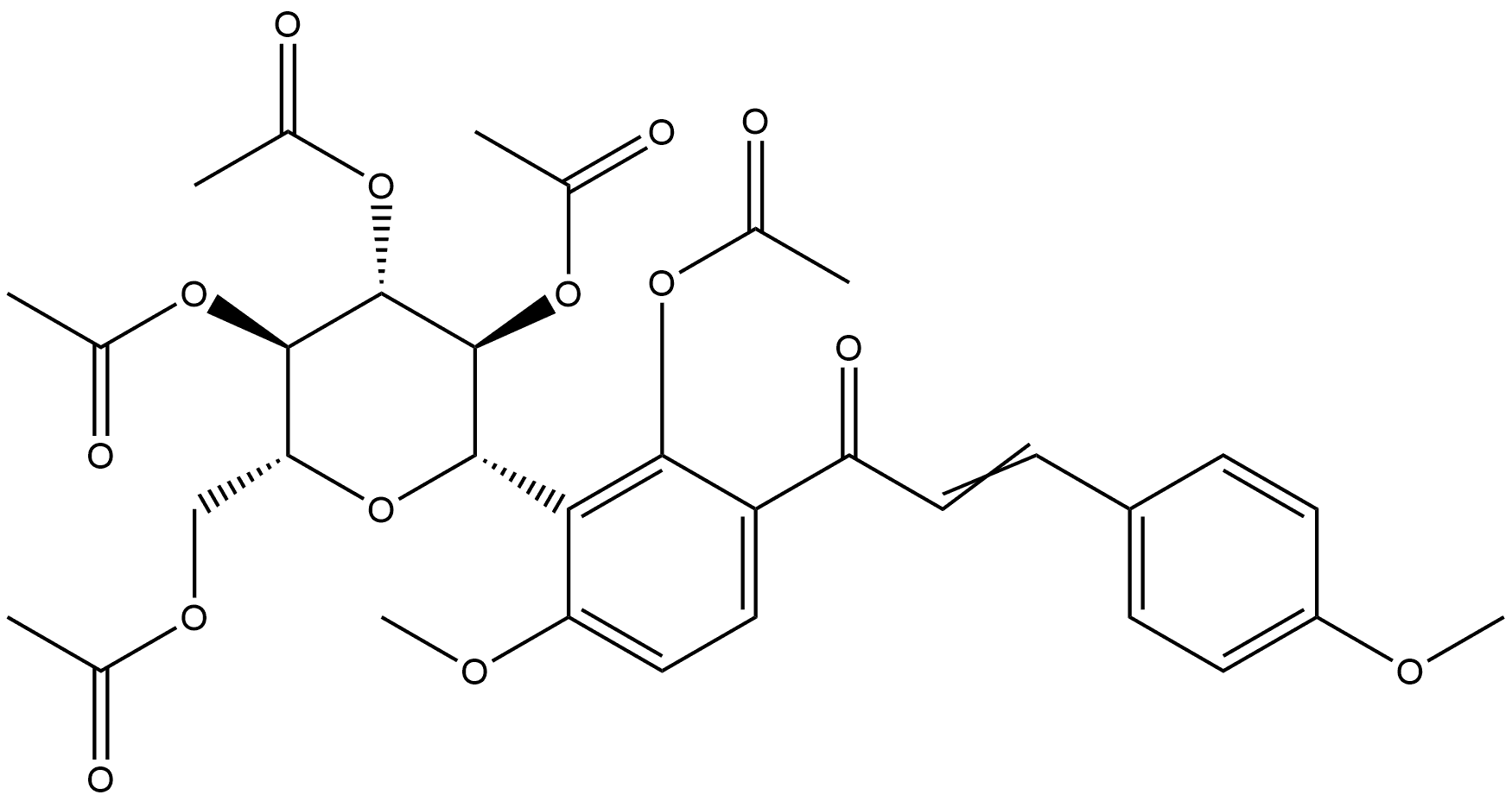 2-Propen-1-one, 1-[2-(acetyloxy)-4-methoxy-3-(2,3,4,6-tetra-O-acetyl-β-D-glucopyranosyl)phenyl]-3-(4-methoxyphenyl)-