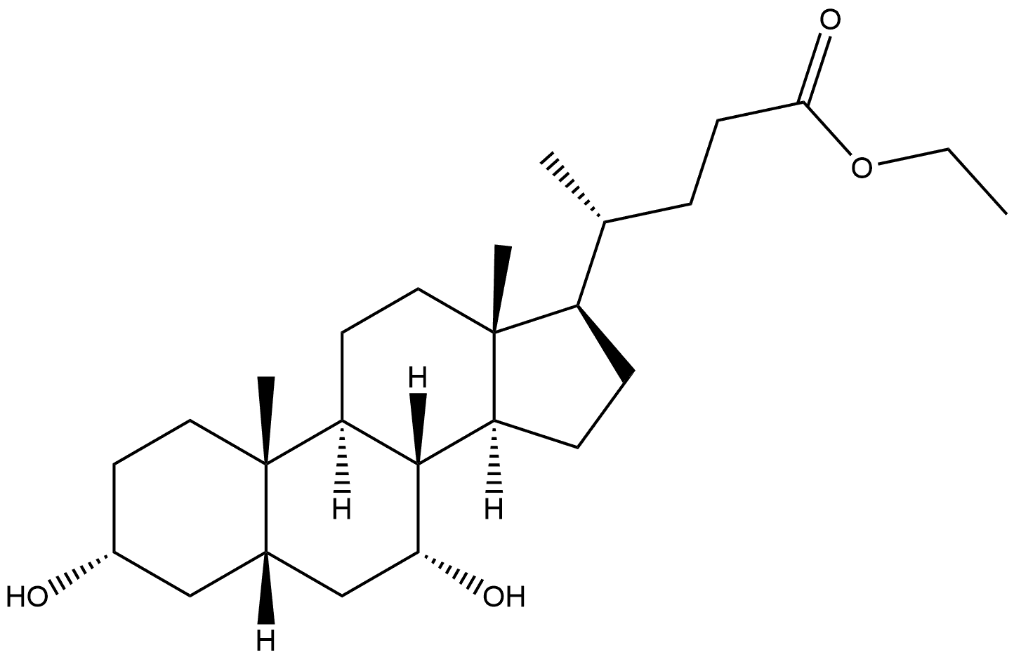 鹅去氧胆酸乙酯,69700-82-9,结构式