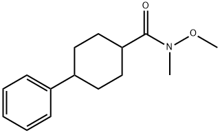 Cyclohexanecarboxamide, N-methoxy-N-methyl-4-phenyl- Structure