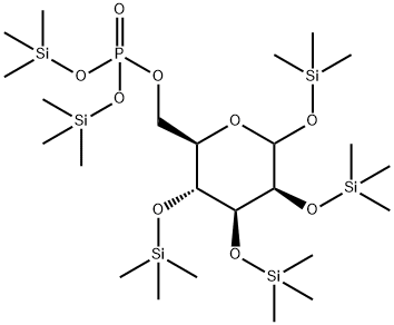 1-O,2-O,3-O,4-O-Tetrakis(trimethylsilyl)-D-mannopyranose [phosphoric acid bis(trimethylsilyl)] ester Structure