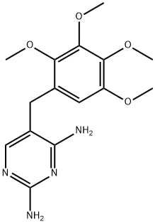 Pyrimidine, 2,4-diamino-5-[[2,3,4,5-tetramethoxyphenyl]- Structure