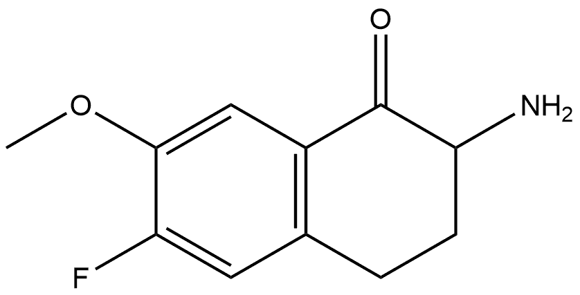 2-amino-6-fluoro-7-methoxy-3,4-dihydronaphthalen-1(2H)-one 结构式
