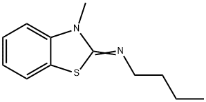 1-Butanamine, N-(3-methyl-2(3H)-benzothiazolylidene)- Structure