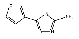 2-氨基-5-(3-呋喃基)-1,3,4-噻二唑 结构式
