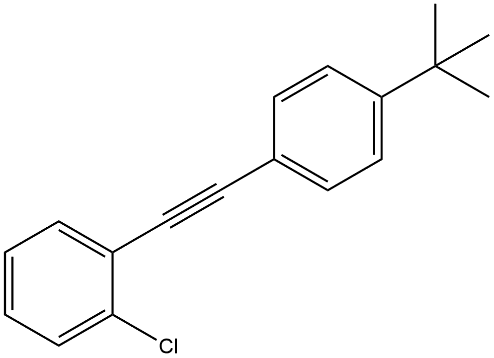 1-Chloro-2-[2-[4-(1,1-dimethylethyl)phenyl]ethynyl]benzene 结构式