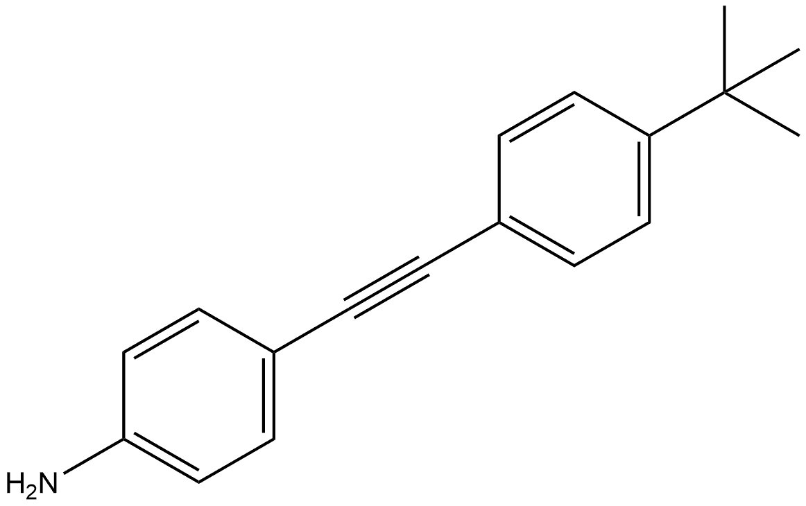4-[2-[4-(1,1-Dimethylethyl)phenyl]ethynyl]benzenamine Structure