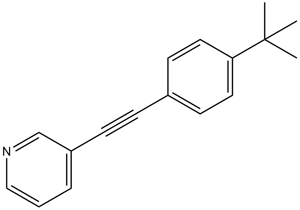 3-[2-[4-(1,1-Dimethylethyl)phenyl]ethynyl]pyridine Struktur