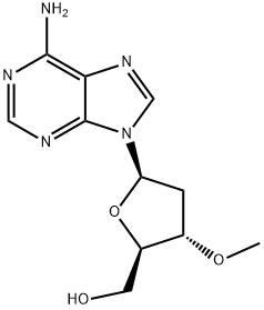 ((2R,3S,5R)-5-(6-Amino-9H-purin-9-yl)-3-methoxytetrahydrofuran-2-yl)methanol Structure