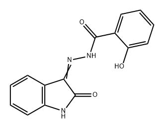 Benzoic acid, 2-hydroxy-, 2-(1,2-dihydro-2-oxo-3H-indol-3-ylidene)hydrazide|WAY-358024