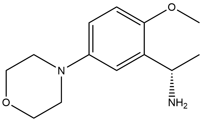(S)-1-(2-甲氧基-5-吗啉代苯基)乙-1-胺, 701939-07-3, 结构式