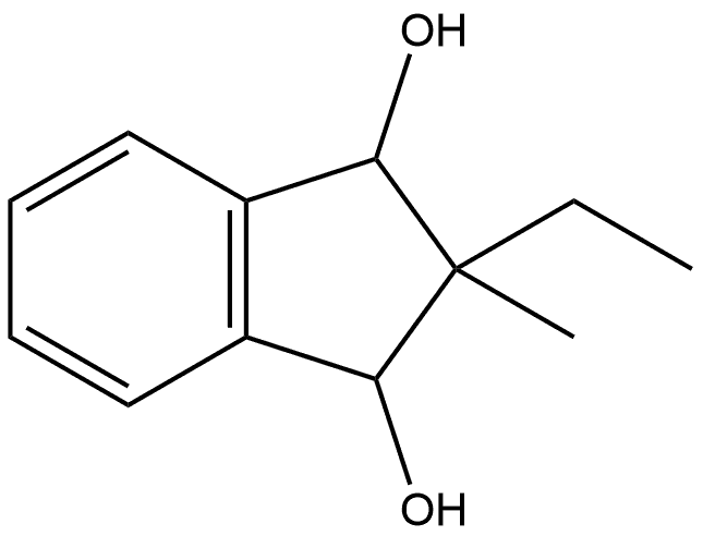 2-ethyl-2-methyl-1,3-dihydroindene-1,3-diol Structure