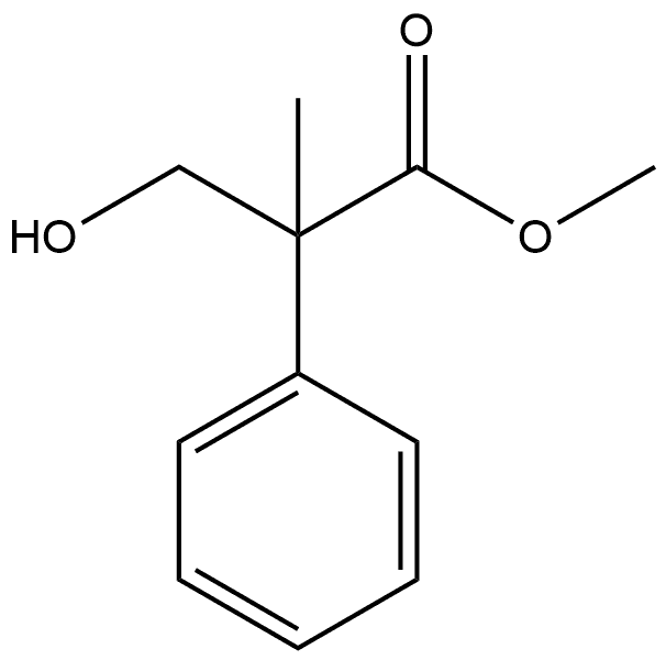 3-羟基-2-甲基-2-苯基丙酸甲酯 结构式