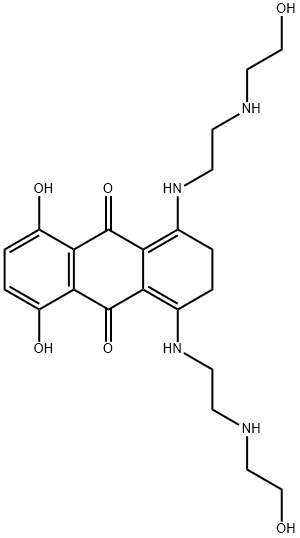 5,8-Dihydroxy-1,4-bis-[2-(2-hydroxy-ethylamino)-ethylamino]-2,3-dihydro-anthraquinone Structure
