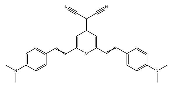 Propanedinitrile, 2-[2,6-bis[2-[4-(dimethylamino)phenyl]ethenyl]-4H-pyran-4-ylidene]- Structure