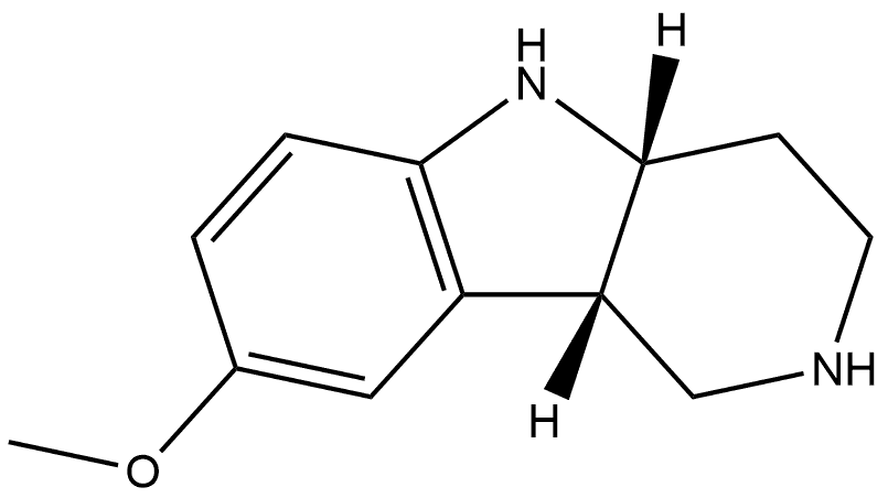 8-methoxy-2,3,4,4a,5,9b-hexahydro-1H-pyrido[4,3-b]indole 结构式
