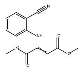 2-Butenedioic acid, 2-[(2-cyanophenyl)amino]-, 1,4-dimethyl ester Structure