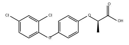 Propanoic acid, 2-[4-(2,4-dichlorophenoxy)phenoxy]-, (2R)- Struktur