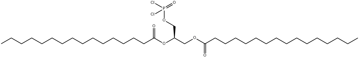 Hexadecanoic acid, 1-[[(dichlorophosphinyl)oxy]methyl]-1,2-ethanediyl ester, (R)- (9CI) 化学構造式