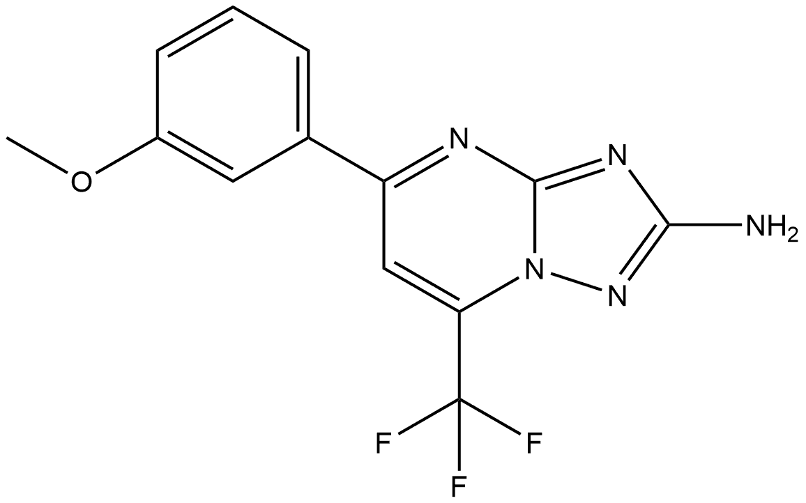 5-(3-Methoxyphenyl)-7-(trifluoromethyl)[1,2,4]triazolo[1,5-a]pyrimidin-2-amine Structure