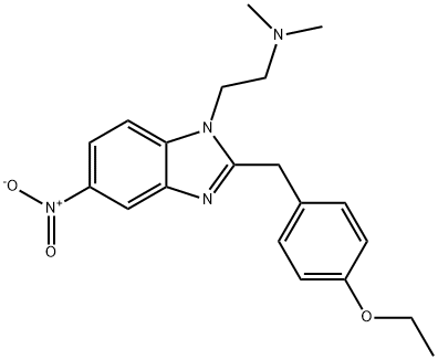 1H-Benzimidazole-1-ethanamine, 2-[(4-ethoxyphenyl)methyl]-N,N-dimethyl-5-nitro- 结构式