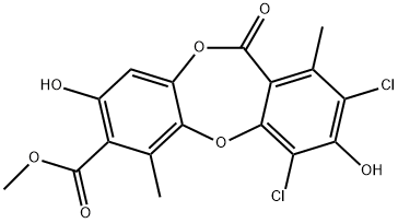 11H-Dibenzo[b,e][1,4]dioxepin-7-carboxylic acid, 2,4-dichloro-3,8-dihydroxy-1,6-dimethyl-11-oxo-, methyl ester|