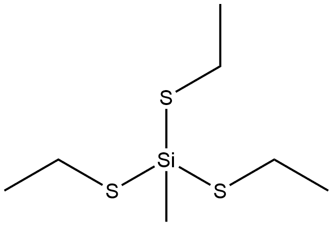 Silane, tris(ethylthio)methyl- Struktur