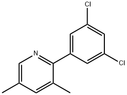 2-(3,5-Dichlorophenyl)-3,5-dimethylpyridine Structure