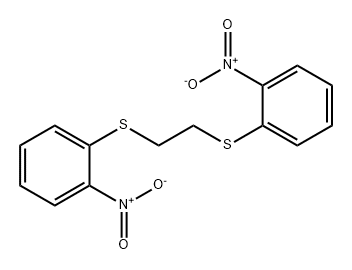 Benzene, 1,1'-[1,2-ethanediylbis(thio)]bis[2-nitro- Structure