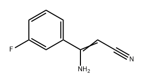 2-Propenenitrile, 3-amino-3-(3-fluorophenyl)- Struktur