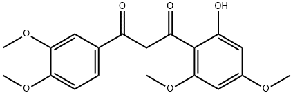 1,3-Propanedione, 1-(3,4-dimethoxyphenyl)-3-(2-hydroxy-4,6-dimethoxyphenyl)- Structure