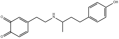 3,5-Cyclohexadiene-1,2-dione, 4-[2-[[3-(4-hydroxyphenyl)-1-methylpropyl]amino]ethyl]- Structure
