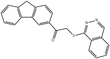 Ethanone, 1-(9H-fluoren-3-yl)-2-(1-phthalazinylthio)- Struktur