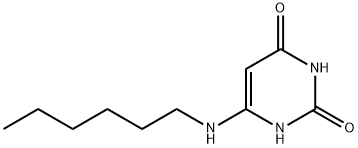 2,4(1H,3H)-Pyrimidinedione, 6-(hexylamino)- 化学構造式