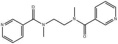 3-Pyridinecarboxamide, N,N'-1,2-ethanediylbis[N-methyl- Struktur