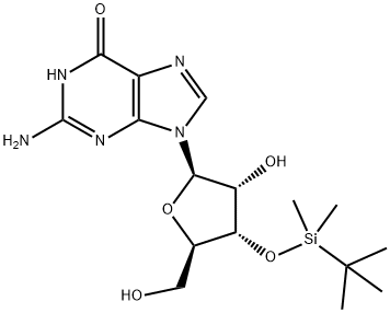 Guanosine, 3'-O-[(1,1-dimethylethyl)dimethylsilyl]- (9CI) Structure