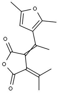 TRANS-2-(1-(2,5-DIMETHYL-3-FURANYL)ETHYLIDENE)-3-(1-METHYL- ETHYLIDENE)SUCCINIC ANHYDRIDE) 结构式