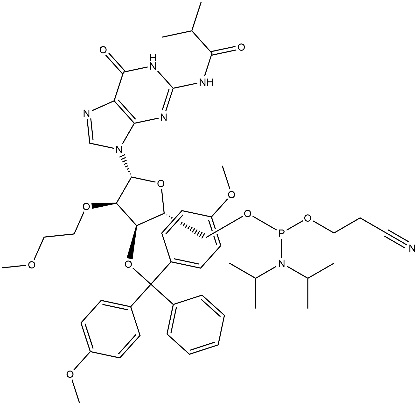 Rev 2'-O-MOE-G(iBu)-5'-amidite Structure