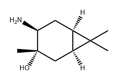 Bicyclo[4.1.0]heptan-3-ol, 4-amino-3,7,7-trimethyl-, (1S,3S,4S,6R)- Structure