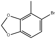 5-溴-4-甲基苯并[D][1,3]二氧杂环戊烷 结构式