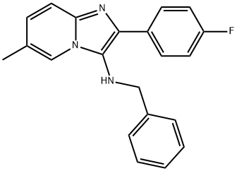 IMIDAZO[1,2-A]PYRIDIN-3-AMINE, 2-(4-FLUOROPHENYL)-6-METHYL-N-(PHENYLMETHYL)- Struktur