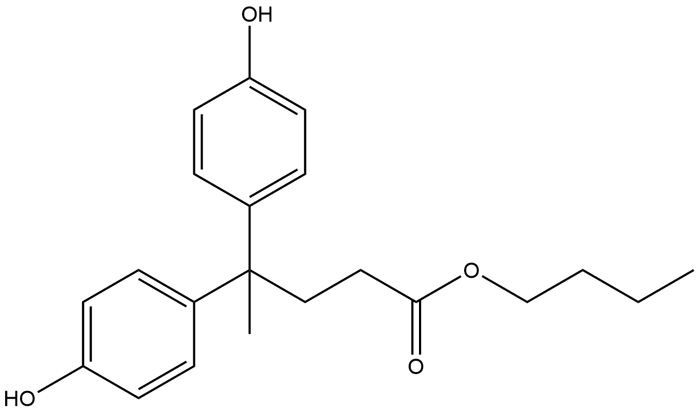 Benzenebutanoic acid, 4-hydroxy-γ-(4-hydroxyphenyl)-γ-methyl-, butyl ester