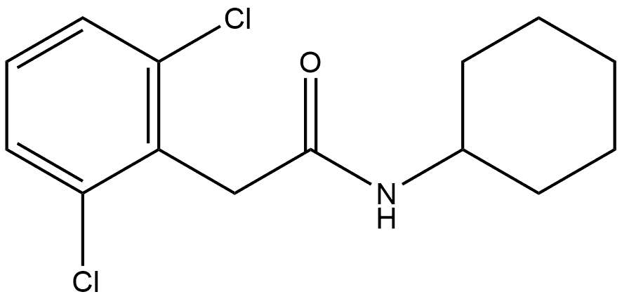 2,6-Dichloro-N-cyclohexylbenzeneacetamide 结构式