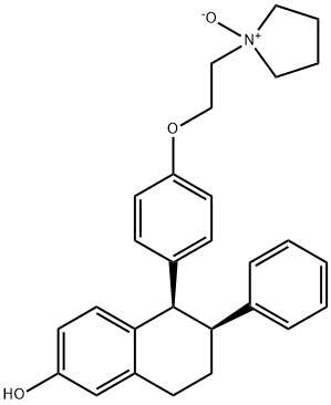 2-Naphthalenol, 5,6,7,8-tetrahydro-5-[4-[2-(1-oxido-1-pyrrolidinyl)ethoxy]phenyl]-6-phenyl-, (5R,6S)- 结构式