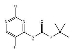 tert-butyl N-(2-chloro-5-fluoropyrimidin-4-yl)carbamate Struktur
