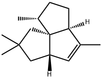 (1R,8aR)-1,2,3,3aβ,5aα,6,7,8-Octahydro-1,4,7,7-tetramethylcyclopenta[c]pentalene Struktur